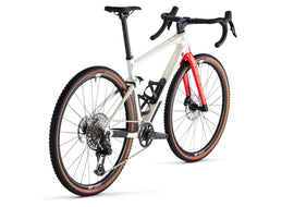 BMC UNRESTRICTED 01 FOUR GRAVEL BIKE - SRAM GX EAGLE RIVAL AXS MIX - PEARL WHITE / RED