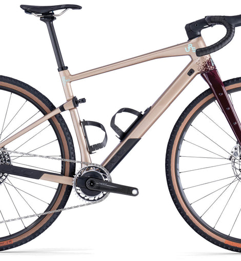 BMC UNRESTRICTED 01 ONE GRAVEL BIKE - SRAM RED AXS XX SL EAGLE - WARM GOLD / DARK RED