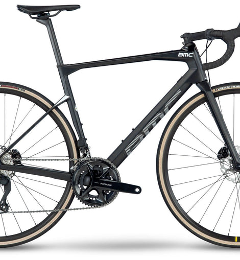 BMC ROADMACHINE FIVE ROAD BIKE - CARBON / METALLIC GREY - SHIMANO 105 DI2