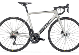 BMC TEAMMACHINE SLR FIVE ROAD BIKE - ARCTIC SILVER / BLACK - SHIMANO 105 DI2