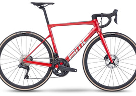 BMC TEAMMACHINE SLR ONE ROAD BIKE - PRISMA RED / BRUSHED ALLOY - SHIMANO ULTEGRA DI2